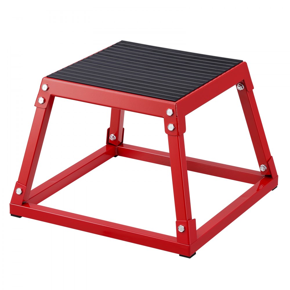 VEVOR Plyometric Jump Box, 12 Inch Plyo Box, Steel Plyometric Platform and Jumping Agility Box, Anti-Slip Fitness