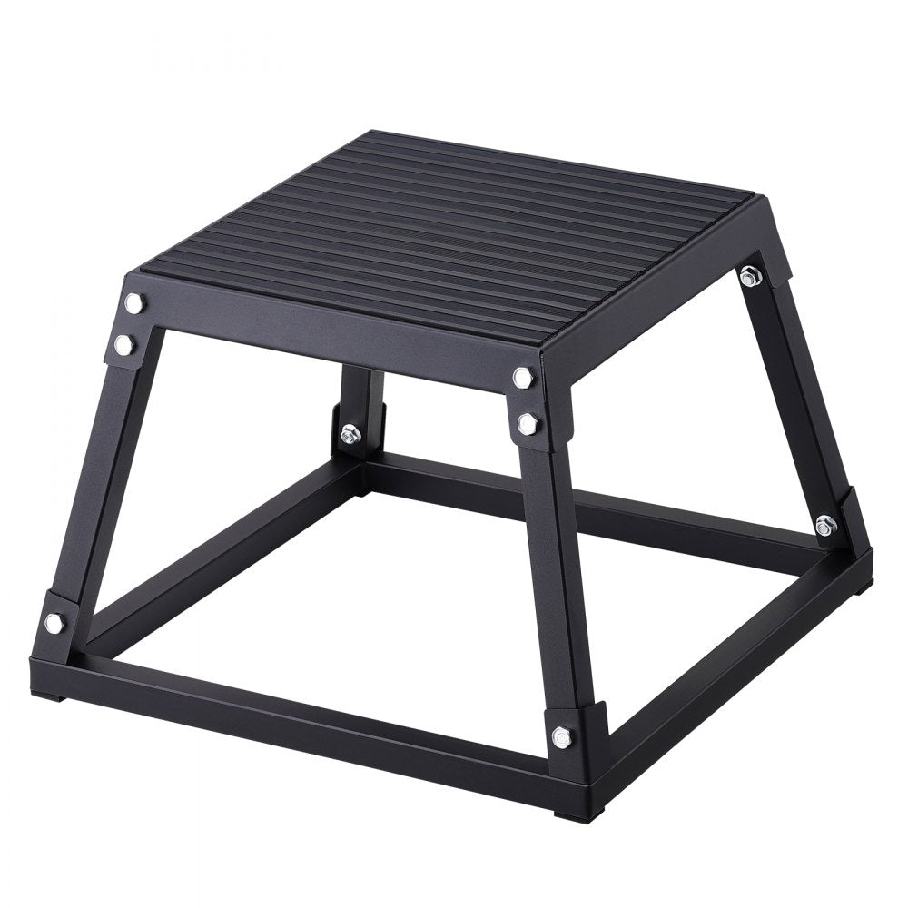 VEVOR Plyometric Jump Box, 12 Inch Plyo Box, Steel Plyometric Platform and Jumping Agility Box, Anti-Slip Fitness