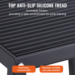 VEVOR Plyometric Jump Box, 18 Inch Plyo Box, Steel Plyometric Platform and Jumping Agility Box, Anti-Slip Fitness