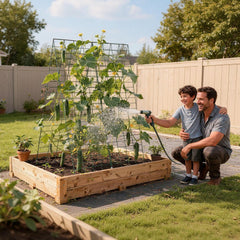 VEVOR Cucumber Trellis 4 Pack, A-Frame Garden Trellises for Raised Bed, Metal Rustproof Coating Plant Support for Vine