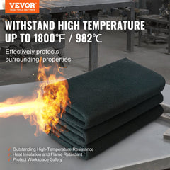 VEVOR Carbon Felt Welding Blanket 4 Pack, 37" x 36" Flame Retardant Welding Blanket, Up To 1800°F Heat Resistant