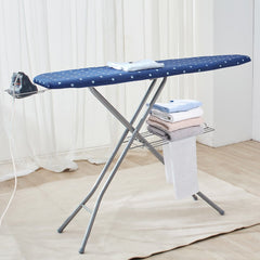 VEVOR Ironing Board with Bottom Storage Tray, Thickened 4 Layers Iron Board with Heat Resistant Cover and 100% Cotton