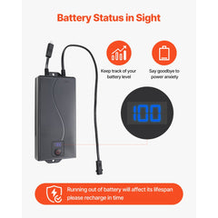 VEVOR Battery Pack for Reclining Furniture, 2500 mAh Rechargeable Recliner Battery Pack, with Universal 2-Pin