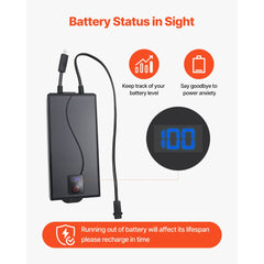 VEVOR Battery Pack for Reclining Furniture, 5000 mAh Rechargeable Recliner Battery Pack, with Universal 2-Pin