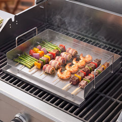 VEVOR Stainless Steel Griddle 18x16 inch Flat Top Outdoor Plate with Handle, for BBQ Eggs Burger, Even Heat