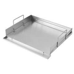 VEVOR Stainless Steel Griddle 18x16 inch Flat Top Outdoor Plate with Handle, for BBQ Eggs Burger, Even Heat