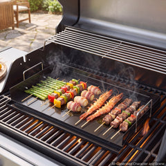 VEVOR Carbon Steel Griddle 24x16 inch Flat Top Pre-Seasoned Plate Handle, for BBQ Eggs Burger, Even Heat Distribution