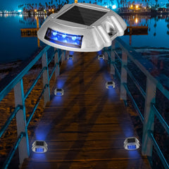 VEVOR Driveway Lights 16-Pack, Solar Driveway Lights with Switch Button, Solar Deck Lights Waterproof, Wireless Dock