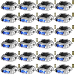 VEVOR Driveway Lights 24-Pack, Solar Driveway Lights with Switch Button, Solar Deck Lights Waterproof, Wireless Dock