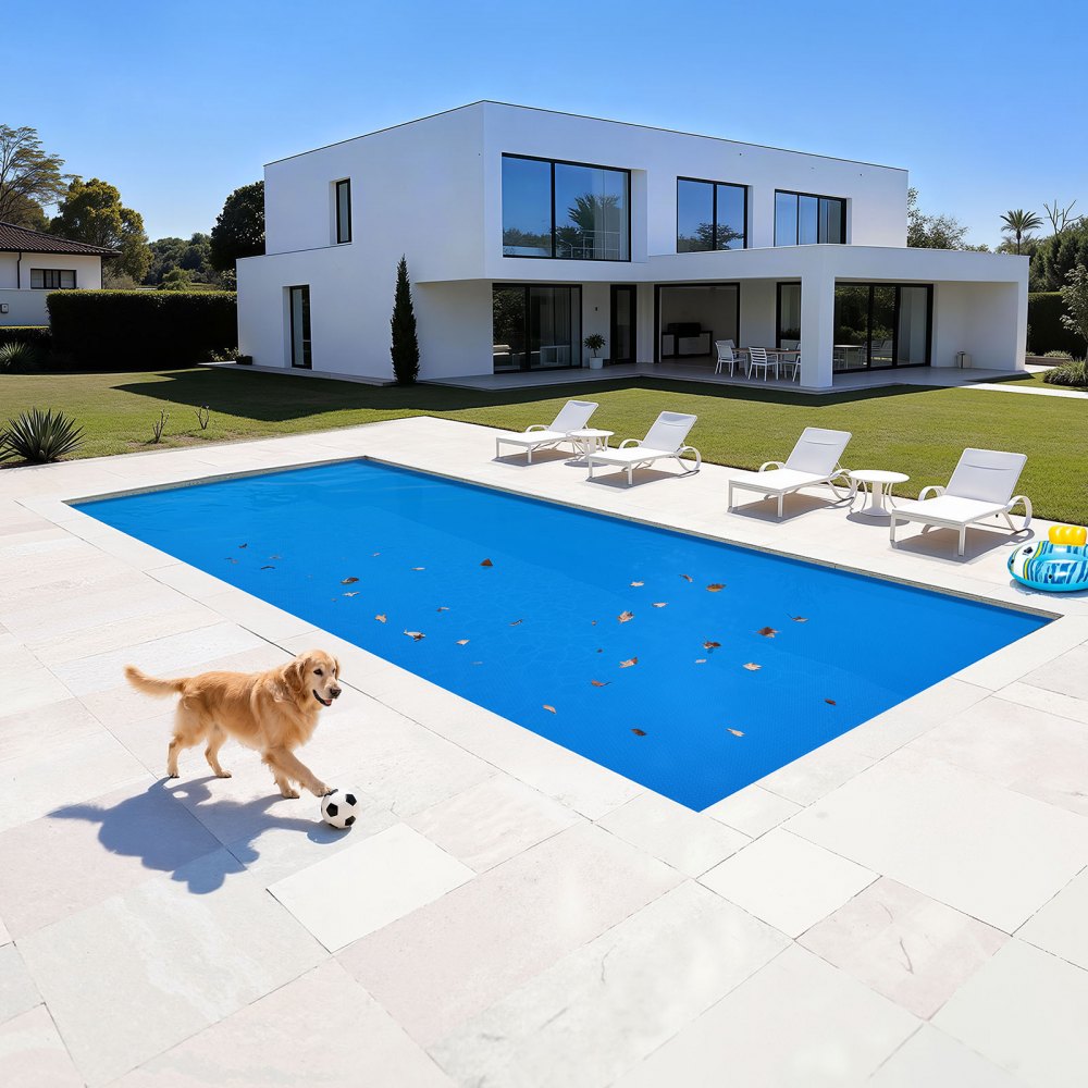 VEVOR Solar Pool Cover, 36 x 16 ft Rectangle Pool Bubble Cover, 12 Mil Pools Solar Blanket with Bubble & PE Material