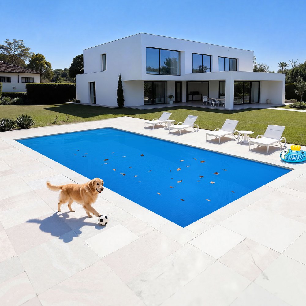 VEVOR Solar Pool Cover, 36 x 18 ft Rectangle Pool Bubble Cover, 8 Mil Pools Solar Blanket with Bubble & PE Material