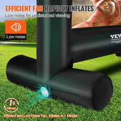 VEVOR Inflatable Movie Screen, 14 FT Inflatable Projector Screen for Outside with Blower and Carrying Bag, Front/Rear