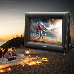 VEVOR Inflatable Movie Screen 24FT Inflatable Projector Screen for outside with 360W Air Blower Inflatable Screen