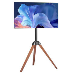 VEVOR Tripod Easel TV Stand, for 40-65 inch Flat Screen/Curved TVs Up to 99 lbs, 18° Left-Right Rotation Portable TV