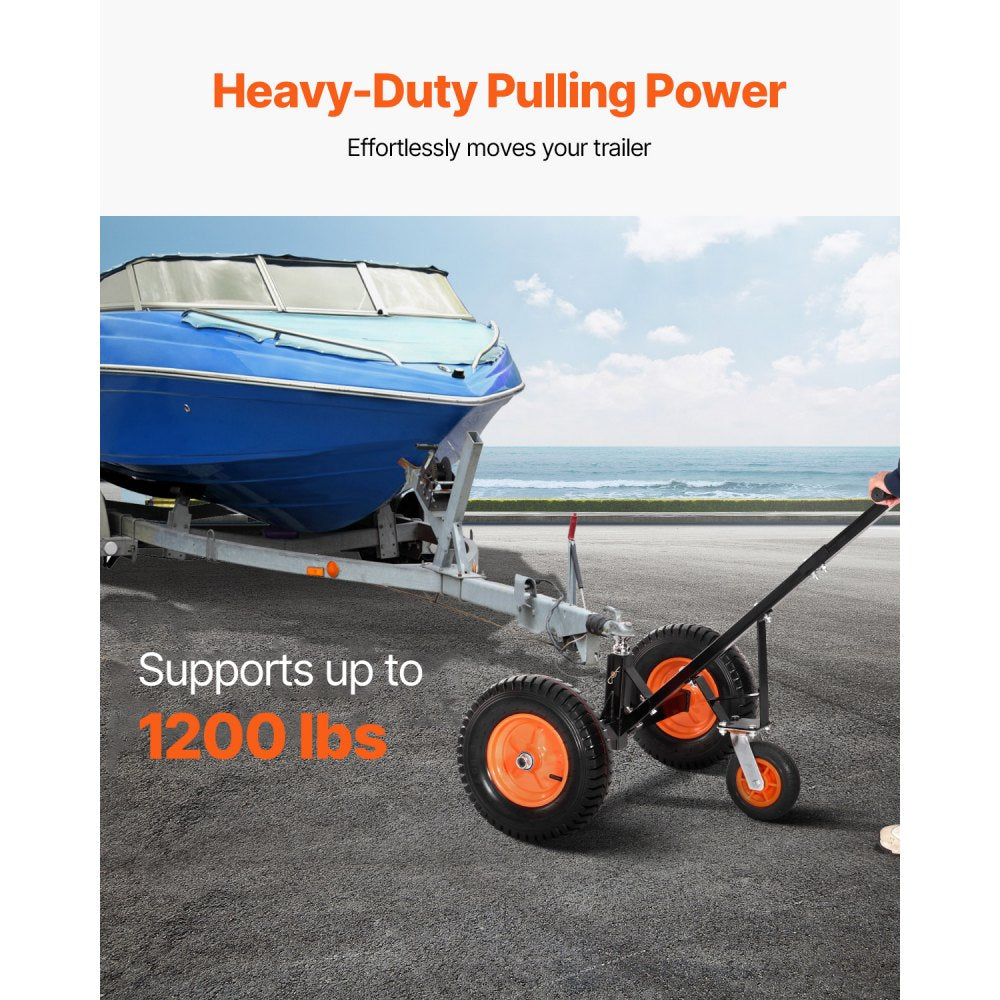 VEVOR Trailer Dolly, 1200lbs Tongue Weight Capacity, Carbon Steel Trailer Mover with 2 inch Ball, 15.2 inch Pneumatic