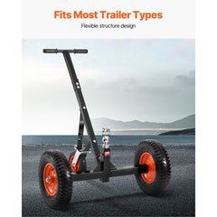 VEVOR Trailer Dolly, 1200lbs Tongue Weight Capacity, Carbon Steel Trailer Mover with 2 inch Ball, 15.2 inch Pneumatic