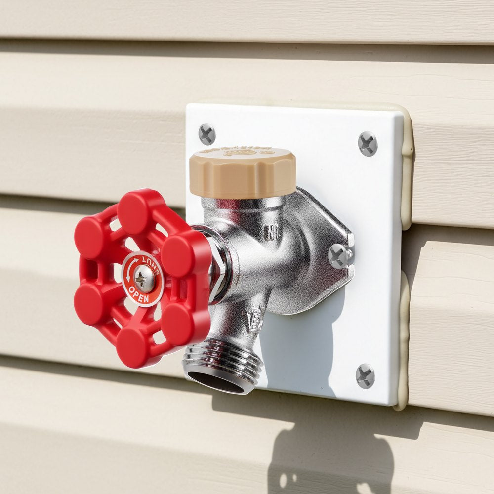 VEVOR Anti-Siphon Frost-Proof Sillcock, 12" Freeze Proof Outdoor Faucet Bib with Backflow Preventer, 1/2" Push-to-Fit