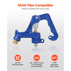 VEVOR Frost Free Outdoor Faucet, Freeze Proof Yard Hydrant Complete Head Assembly, with 1" NPT Galvanized Pipe Thread &
