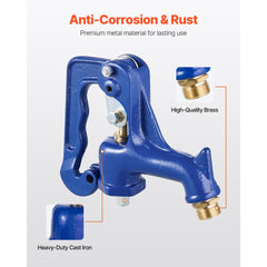 VEVOR Frost Free Outdoor Faucet, Freeze Proof Yard Hydrant Complete Head Assembly, with 1" NPT Galvanized Pipe Thread &
