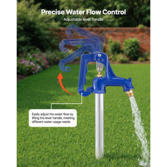 VEVOR Frost Proof Yard Hydrant, 4.2FT Freeze-Proof Outdoor Faucet with 24" Bury Depth, 3/4" NPT Pipe Connection & 3/4"