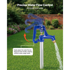 VEVOR Frost Proof Yard Hydrant, 5.24FT Freeze-Proof Outdoor Faucet with 36" Bury Depth, 3/4" NPT Pipe Connection, Lever