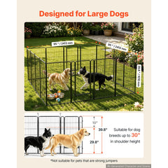 VEVOR Dog Playpen 40 Inch 16 Panels Foldable Metal Exercise Pen Pet Fence, Indoor/Outdoor Heavy Duty Puppy Crate Kennel