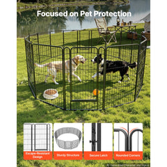 VEVOR Dog Playpen 40 Inch 16 Panels Foldable Metal Exercise Pen Pet Fence, Indoor/Outdoor Heavy Duty Puppy Crate Kennel