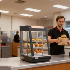 VEVOR 3-Tier Commercial Food Warmer Display, 800W Food Display Warmer with LED Light, Top Storage and Adjustable