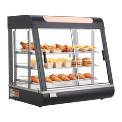 VEVOR 3-Tier Commercial Food Warmer Display, 1200W Food Display Warmer with LED Light, Top Storage and Adjustable