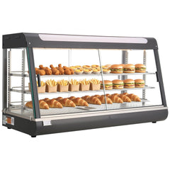 VEVOR 3-Tier Commercial Food Warmer Display, 1600W Food Display Warmer with LED Light, Top Storage and Adjustable