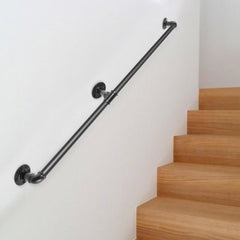 VEVOR Pipe Stair Handrail, 5FT Staircase Handrail, 440LBS Load Capacity Carbon Steel Pipe Handrail, Industrial Pipe