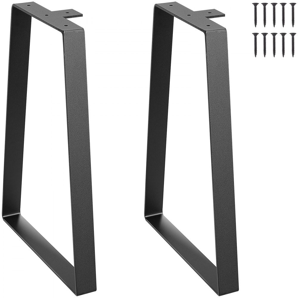 VEVOR 16 inch Trapezoid Steel Table Legs, Replacement Furniture Legs Set of 2 for DIY Coffee Tables, Modern Desks