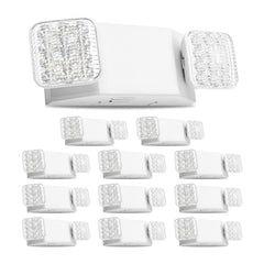 VEVOR 12 Pack Emergency Lights for Business, with Battery Backup, Commercial LED Emergency Exit Lighting Fixtures, AC