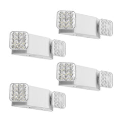 VEVOR 4 Pack Emergency Lights for Business, with Battery Backup, Commercial LED Emergency Exit Lighting Fixtures, AC