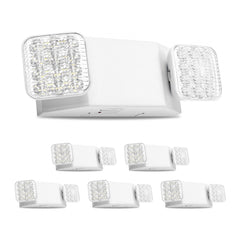 VEVOR 6 Pack Emergency Lights for Business, with Battery Backup, Commercial LED Emergency Exit Lighting Fixtures, AC
