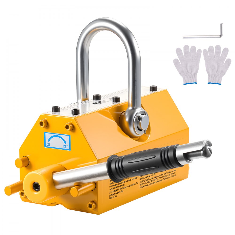 VEVOR Permanent Magnetic Lifter, 1320 lbs Pulling Capacity, Heavy Duty N42 Neodymium Lifting Magnet with Release Handle