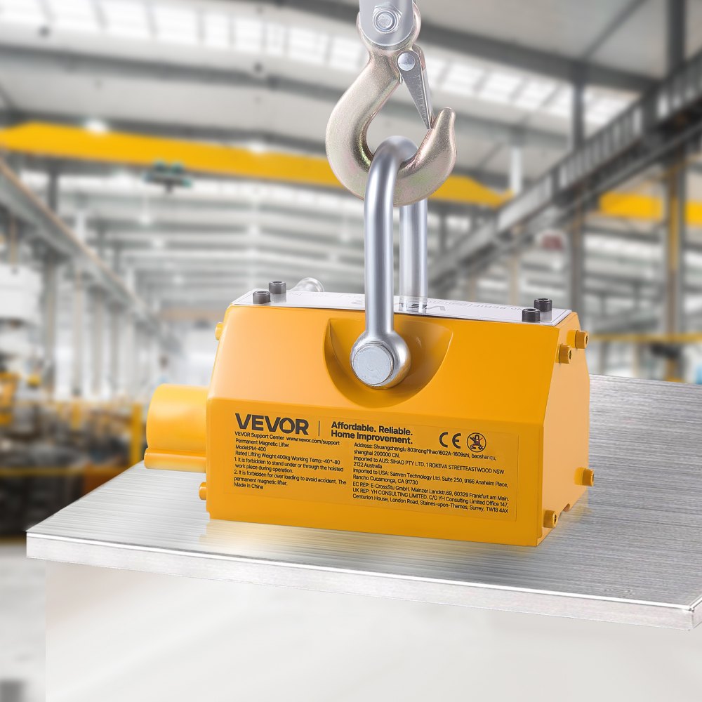 VEVOR Permanent Magnetic Lifter, 880 lbs Pulling Capacity, Heavy Duty N42 Neodymium Lifting Magnet with Release Handle
