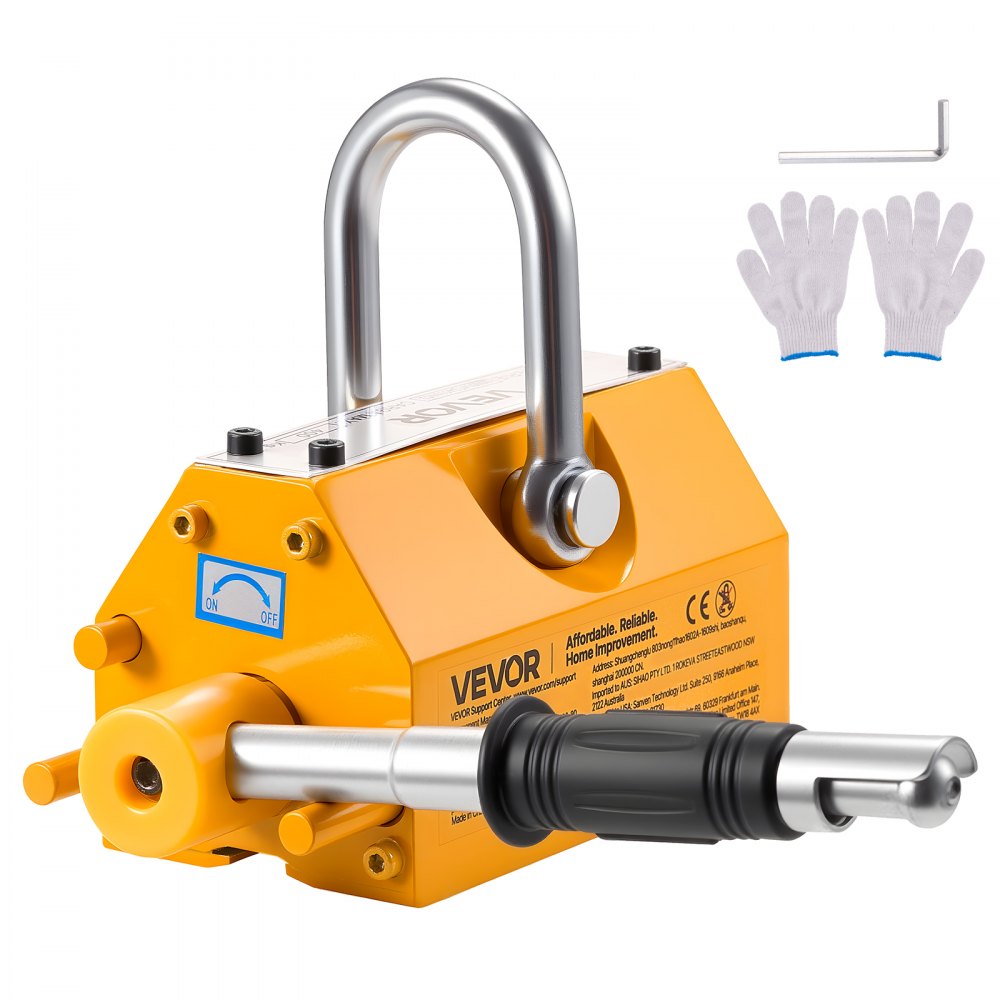 VEVOR Permanent Magnetic Lifter, 880 lbs Pulling Capacity, Heavy Duty N42 Neodymium Lifting Magnet with Release Handle