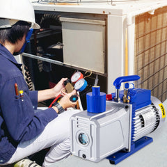 VEVOR Vacuum Pump 12CFM 1HP Vane Vacuum Pump Two Stage 3 x 10-1 Pa Ultimate HVAC Rotary Auto AC Refrigerant Vacuum