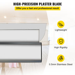 VEVOR Skimming Blade,32 inch Smoothing Knife, European Stainless Steel Construction Knife, Aluminum Blade Profile