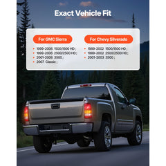 VEVOR Tail Light Assembly Compatible with 1999-2003 Chevy Silverado 1999-2006 GMC Sierra 1500 1500 HD 2500 2500 HD