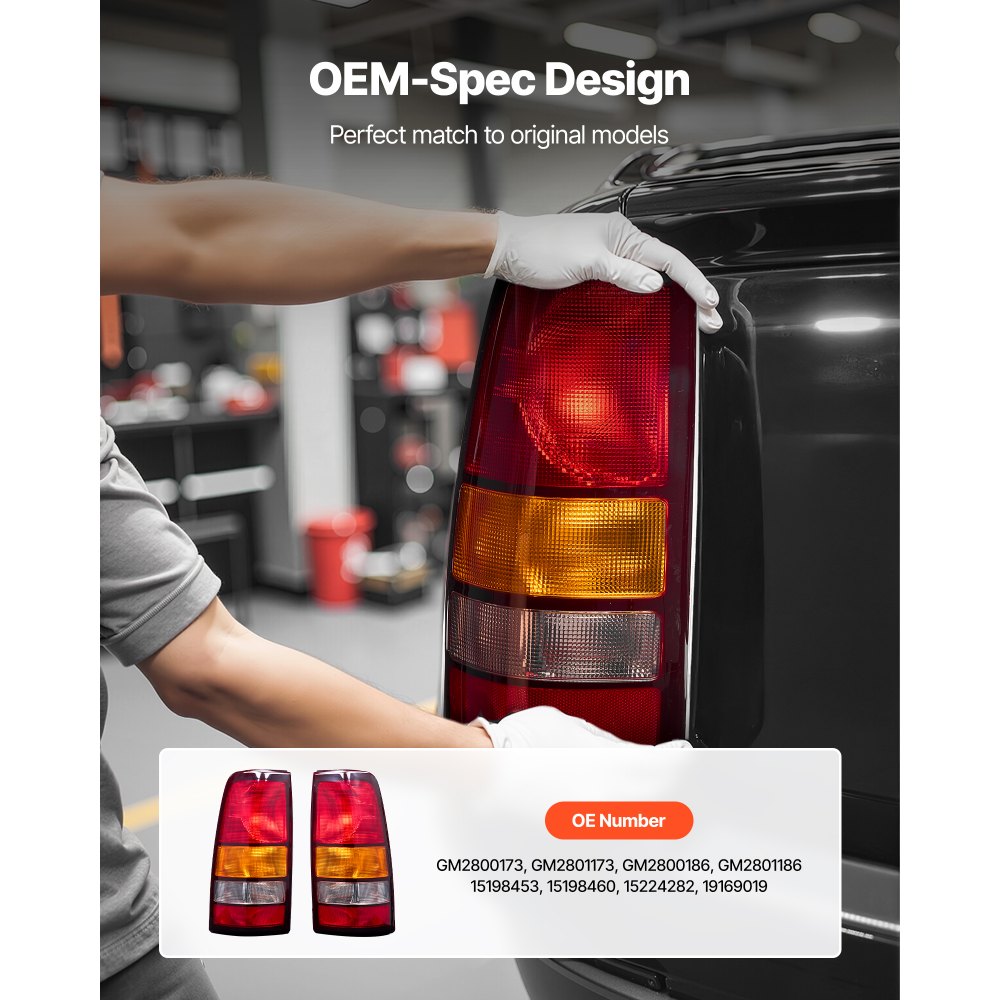 VEVOR Tail Light Assembly Compatible with 1999-2003 Chevy Silverado 1999-2006 GMC Sierra 1500 1500 HD 2500 2500 HD
