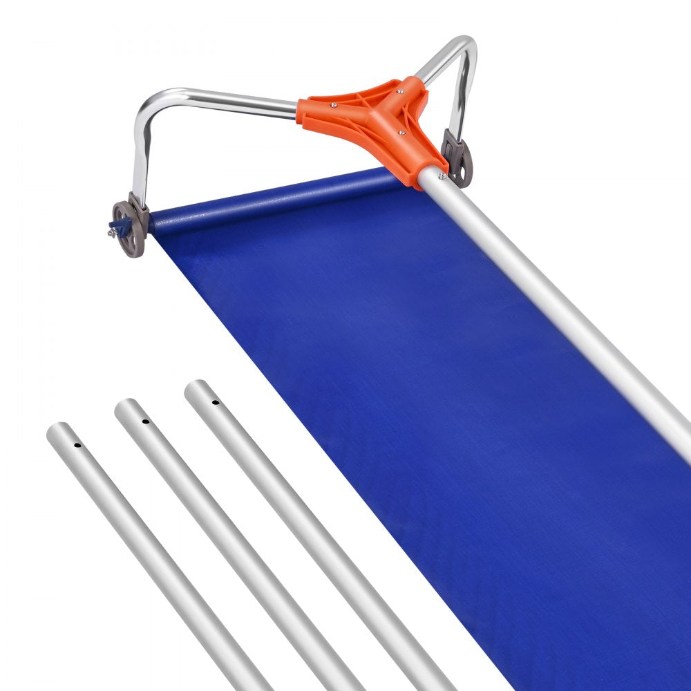 VEVOR Snow Roof Rake, 17 in Aluminum Blade, 4.1-17.2 ft Adjustable Roof Snow Scraper with Wheels & Slide, Lightweight