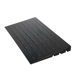 VEVOR Rubber Threshold Ramp, 2.6" Rise Threshold Ramp Doorway, 3 Channels Cord Cover Rubber Solid Threshold Ramp