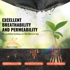 VEVOR Non Woven Geotextile Fabric Under Gravel, 6x100FT 8OZ Driveway Fabric Landscape Fabric, Heavy Duty Weed Barrier