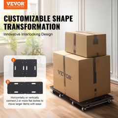 VEVOR Furniture Dolly, 500 lbs Capacity Each Count, Furniture Mover with Wheels, Portable Moving Rollers 4 Wheels Heavy