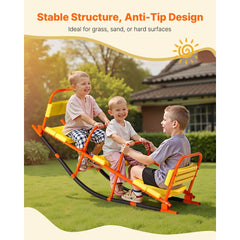 VEVOR Kids Seesaw, 200 lbs Load Capacity, Metal Rocking Teeter Totter with Handles, Toddler Seesaw for Children Aged