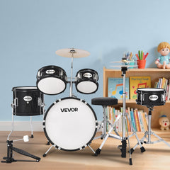 VEVOR Kids Drum Set, 5-Piece 14 in Junior Drum Sets, Beginner Drums Set with Adjustable Throne, Cymbal & Two Pairs of