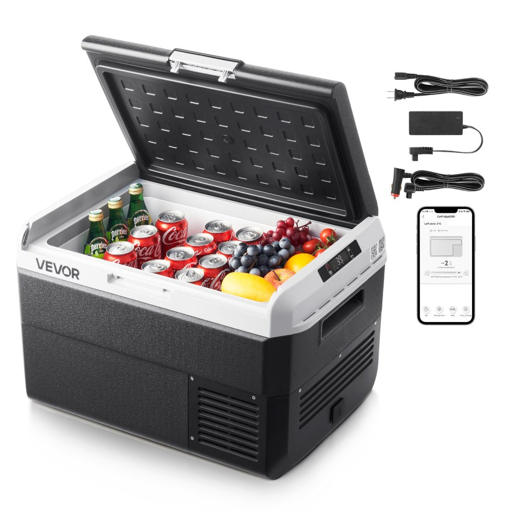 VEVOR 12 Volt Car Refrigerator, 52.8QT/50L Car Fridge, Portable Electric Cooler with -4℉~68℉ Adjustable Temperature