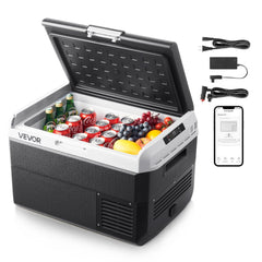 VEVOR 12 Volt Car Refrigerator, 52.8QT/50L Car Fridge, Portable Electric Cooler with -4℉~68℉ Adjustable Temperature